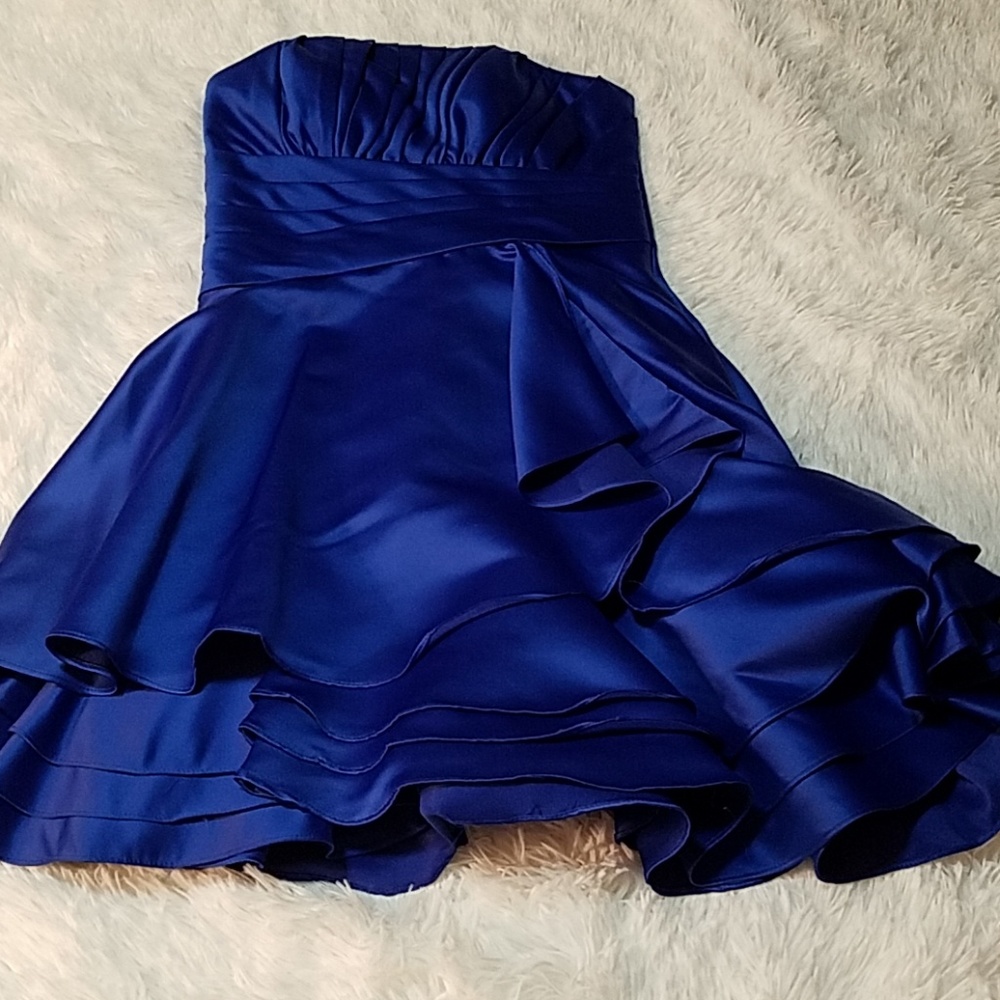 Dark Blue Strapless Dress